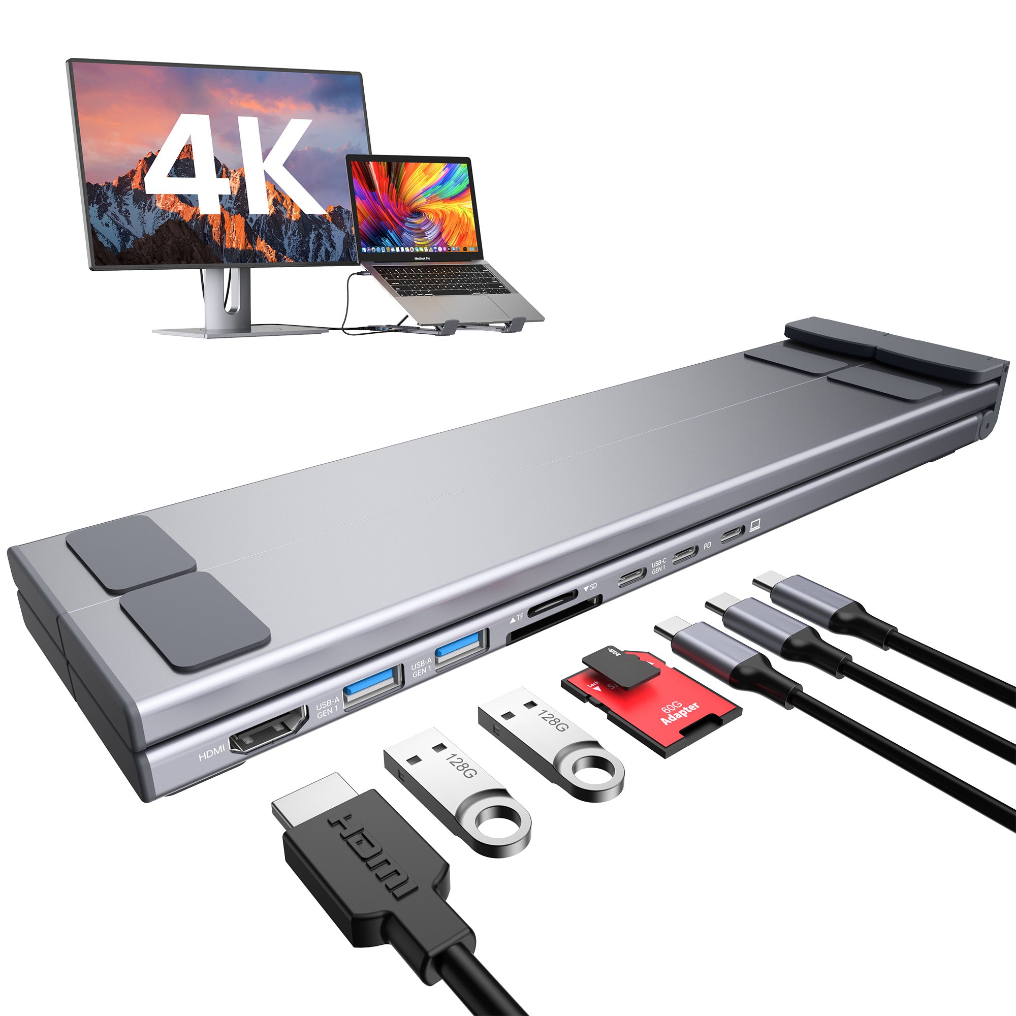USB-C Laptop Docking Station Stand Plus