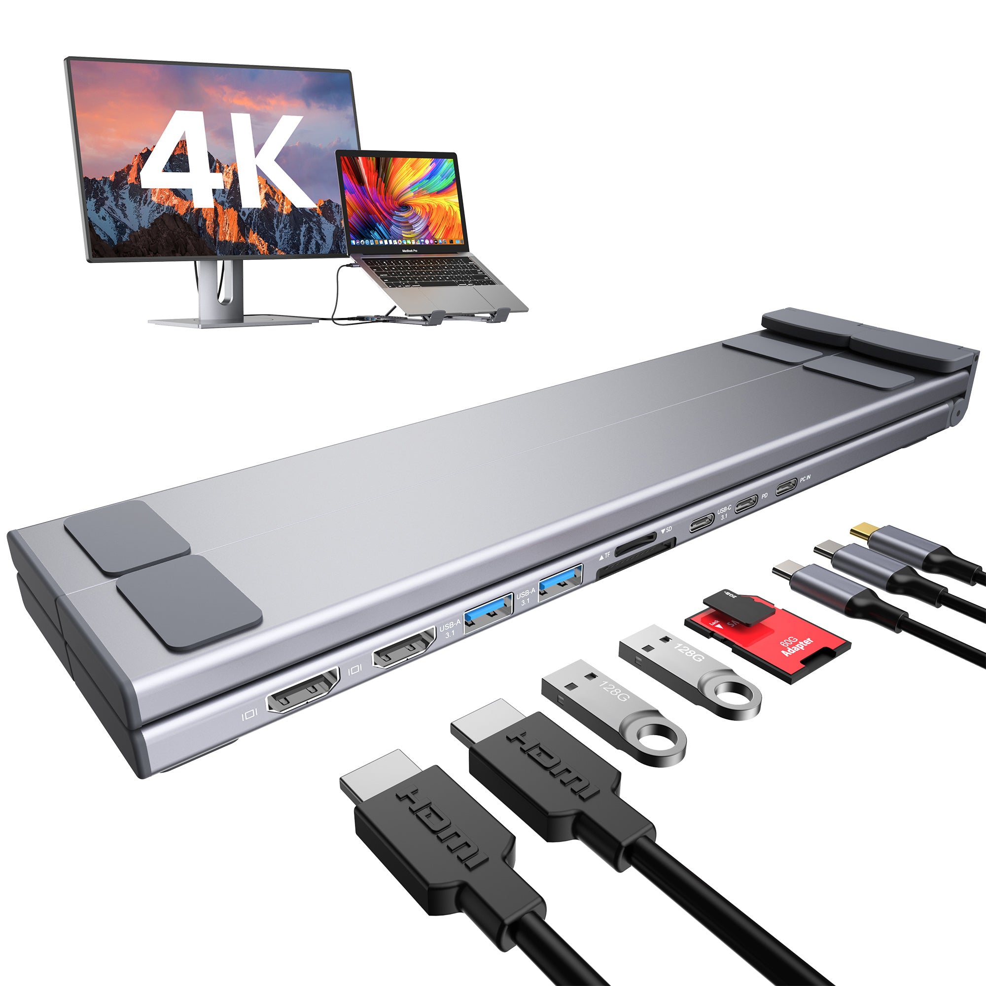 USB-C Laptop Docking Station Stand Plus
