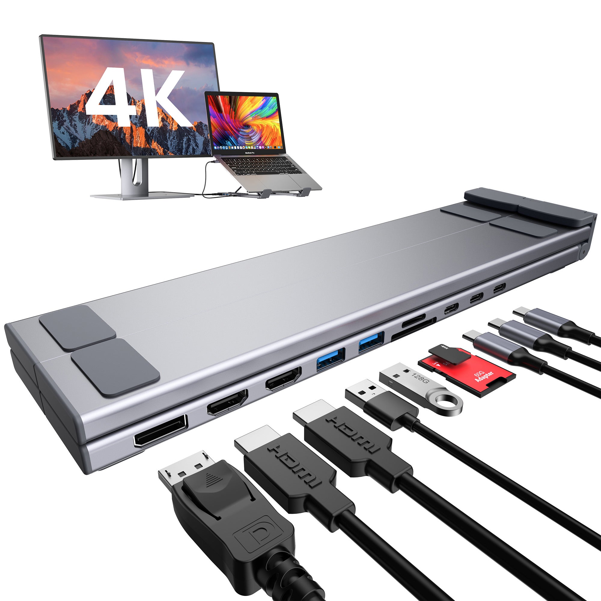 USB-C Laptop Docking Station Stand Plus