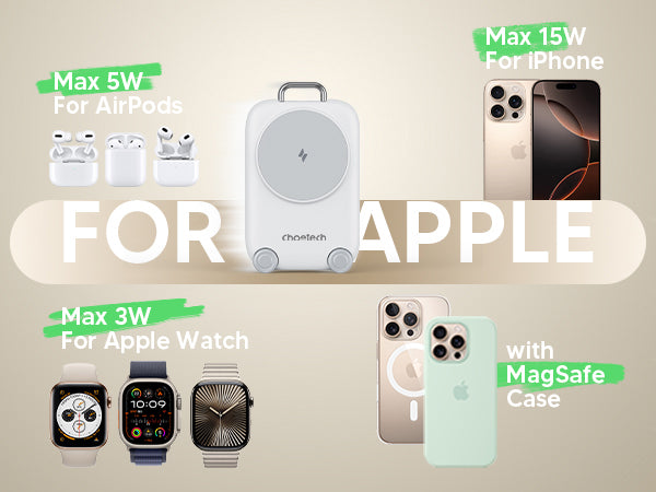 High-Speed 15W MagSafe Fast Charging Stand with Precise Magnetic Alignment for iPhone 16 and 17 Series