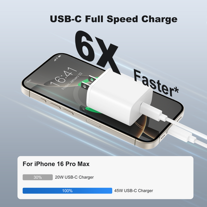 6X Rapid Speed Boost: Mukiya Minimalist White 45W Charger Refueling Your Devices at Maximum Efficiency