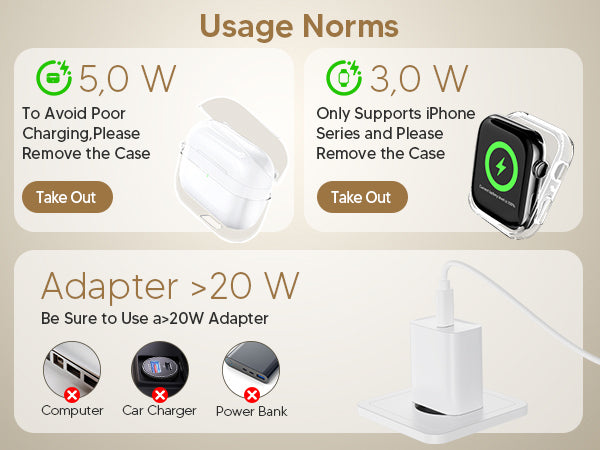 Case-Friendly MagSafe Charging Stand Compatible with iPhone Cases up to 4mm Thick