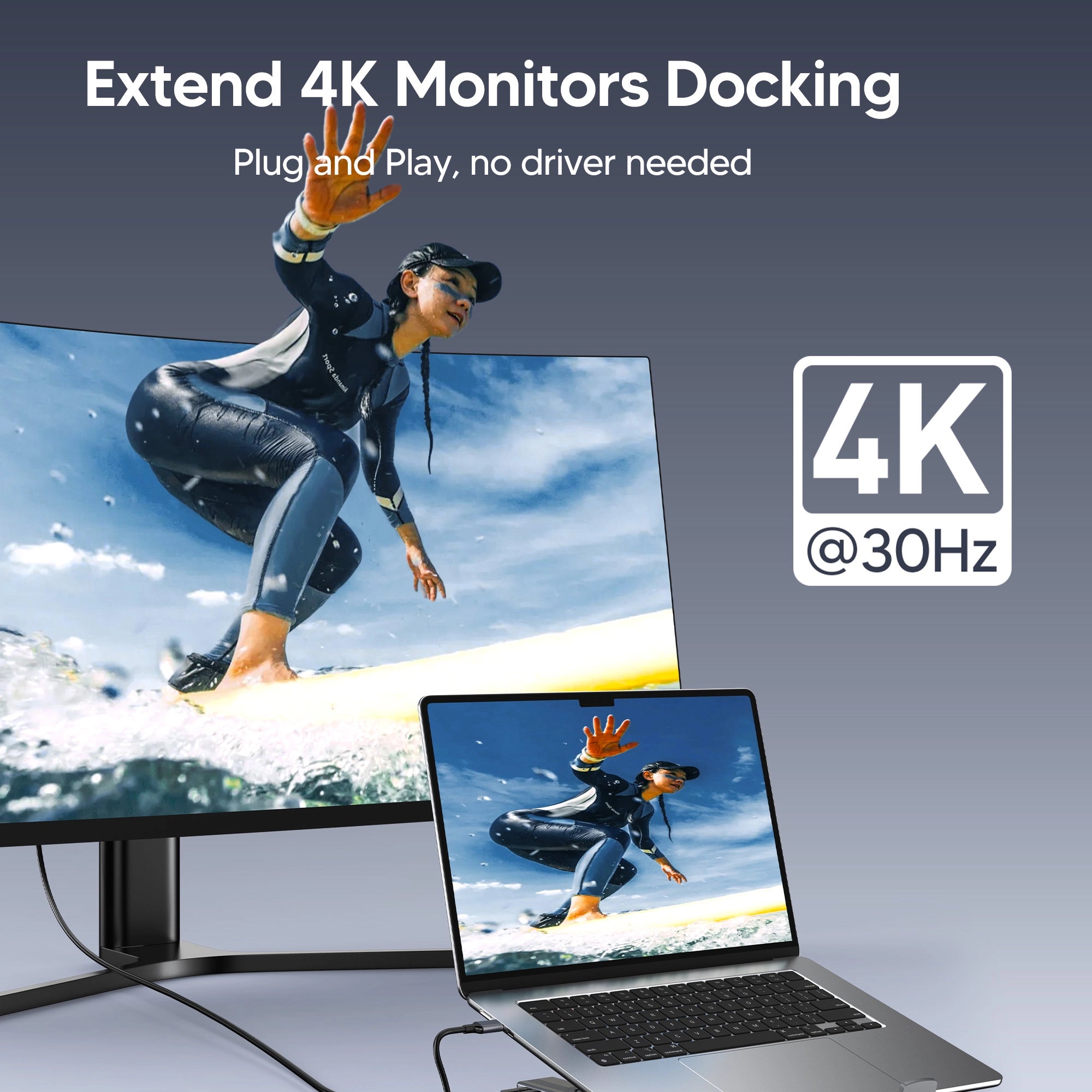 Mukiya Core Supporting Plug and Play 4K Monitor Extension via HDMI with No Drivers Needed