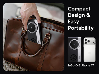 Ultra-Portable Foldable Wireless Charger for Travel, 0.55-inch Thin Aluminum Design for Pockets and Bags