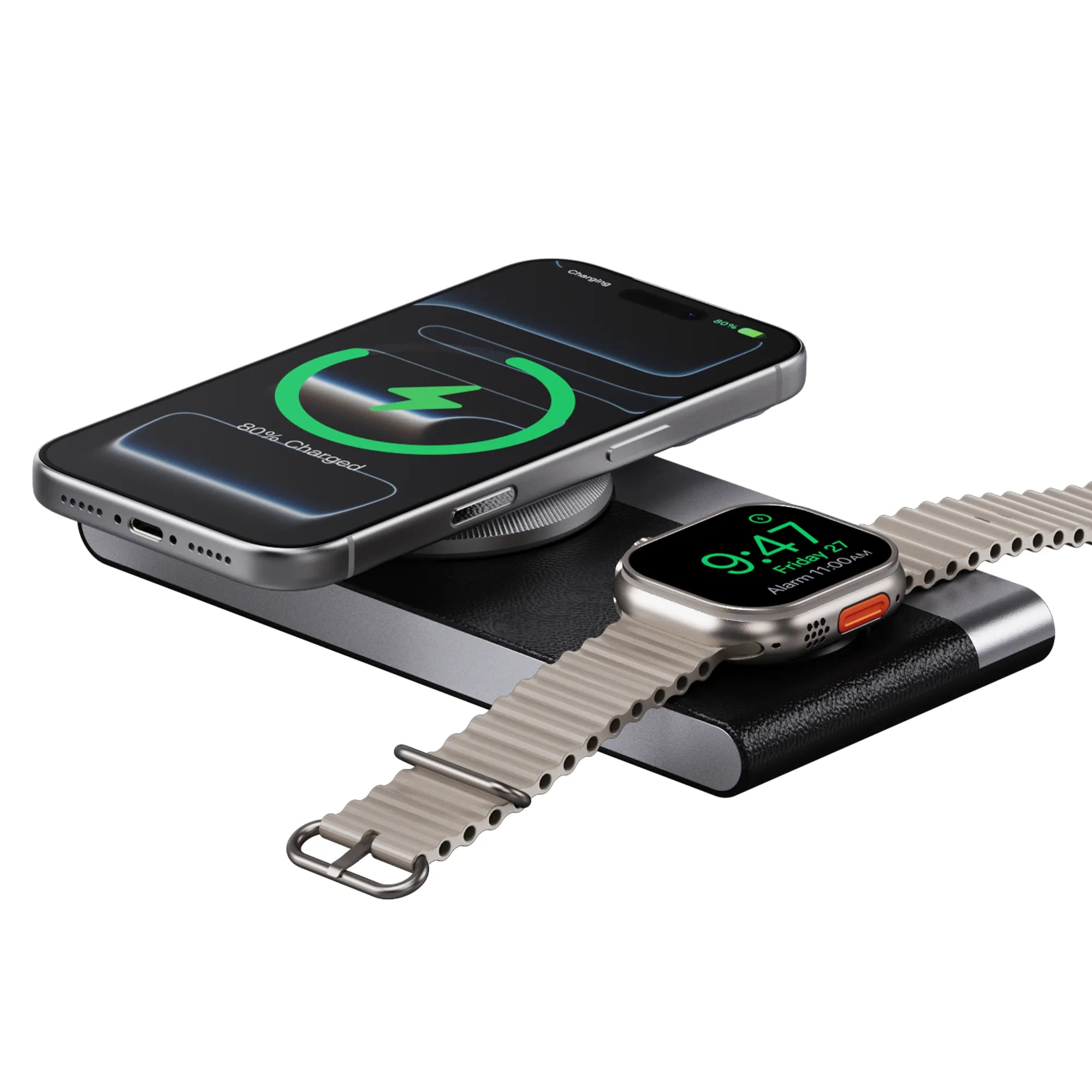 High-Speed 15W MagSafe Fast Charging Stand with Precise Magnetic Alignment for iPhone 16 and 17 Series