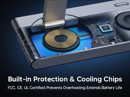 Premium Aluminum Build MagSafe Charger with Smart Temperature Control for Safe Overnight Charging